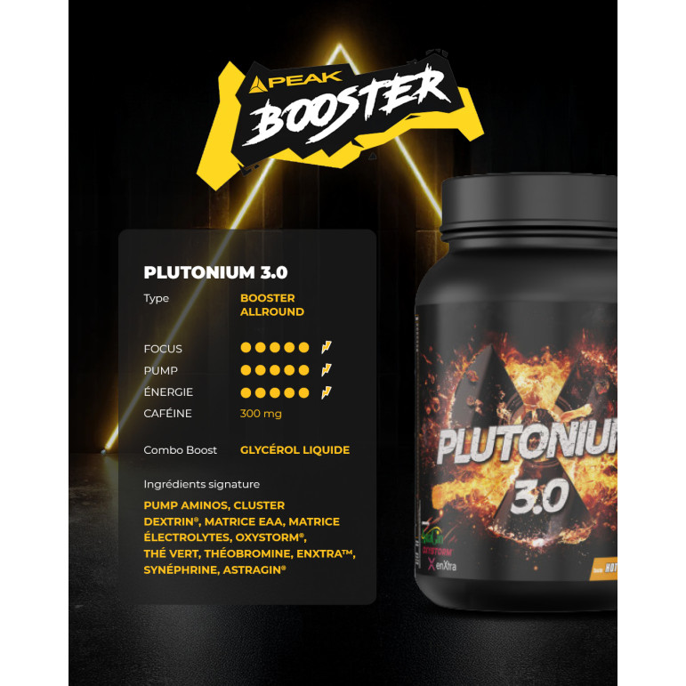 PLUTONIUM 3.0 booster pre-entraînement  de PEAK