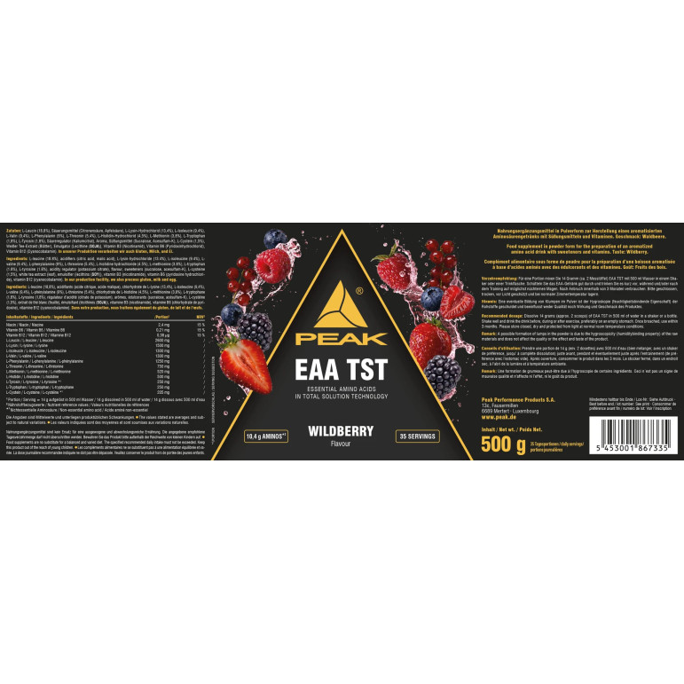 EAA TST - Acides aminés - PEAK